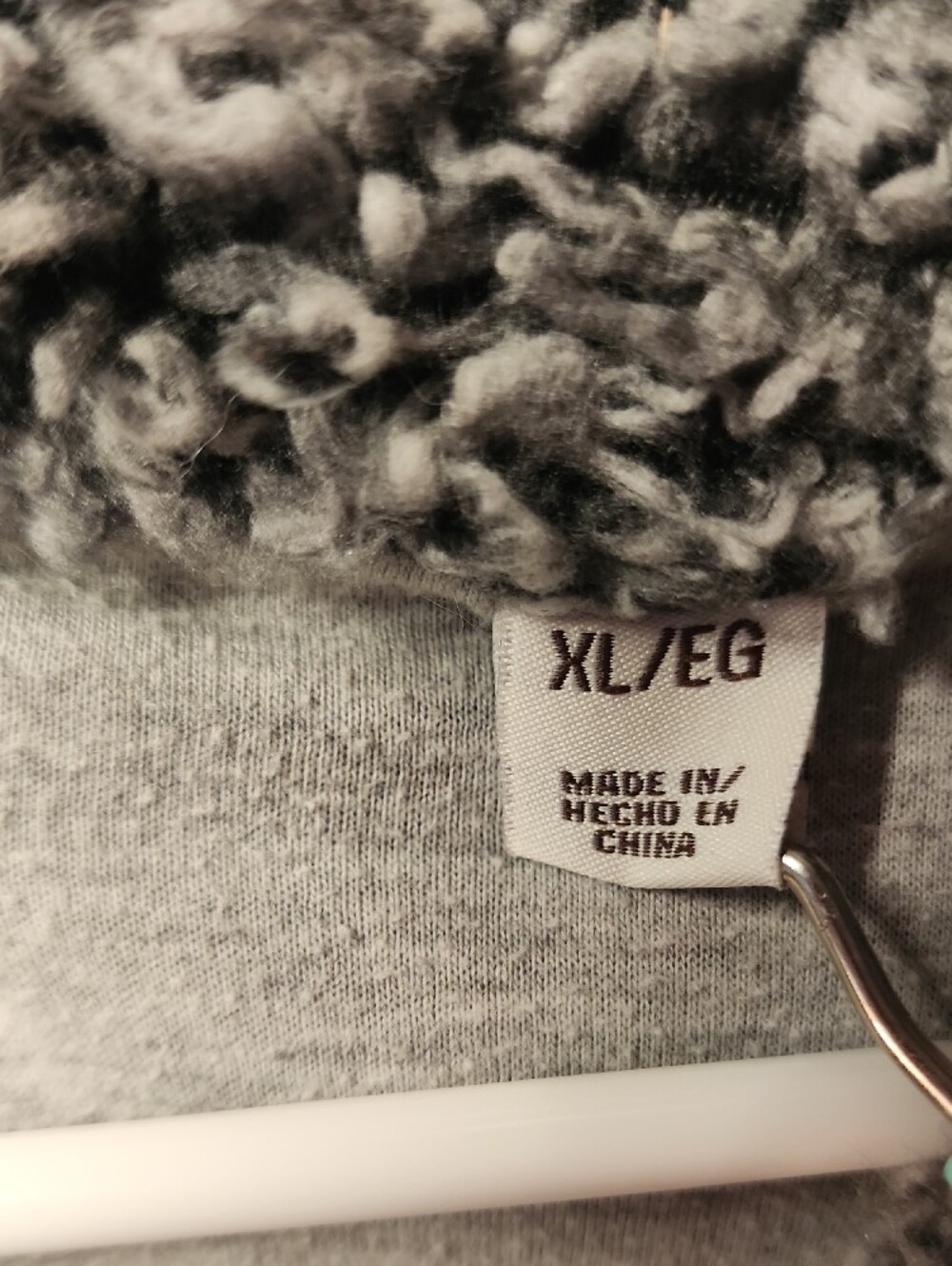Original Weatherproof Vintage Plush Shag Quarter-Zip Pullover - Gray - Picture 3 of 5